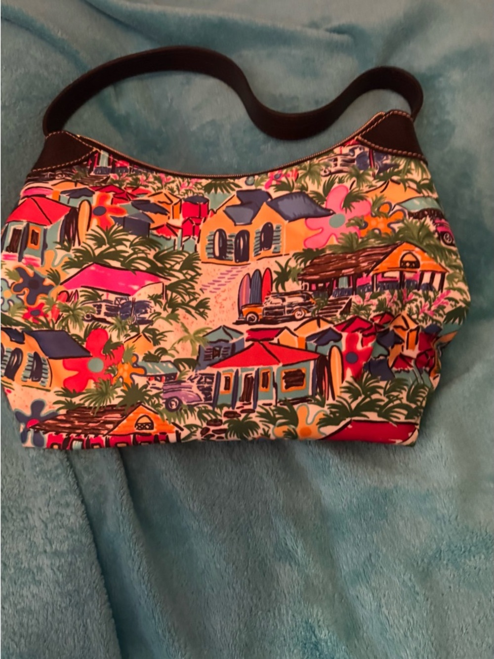 Nylon  Dooney & Bourke Sand Bar Tropical Print Nylon Bag! - Picture 6 of 7